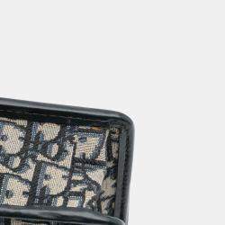 Pre Owned Dior Blue Oblique Canvas 30 Montaigne Flap