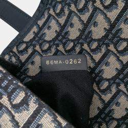 Pre Owned Dior Blue Oblique Canvas 30 Montaigne Flap