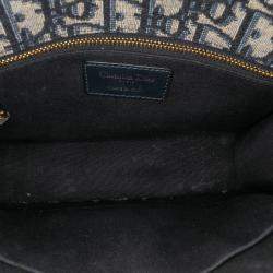 Pre Owned Dior Blue Oblique Canvas 30 Montaigne Flap