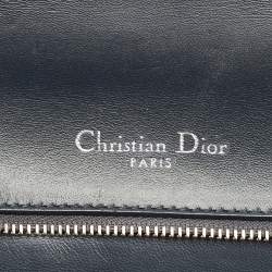 Pre Owned Dior Silver Patent Leather Medium Diorama Shoulder Bag
