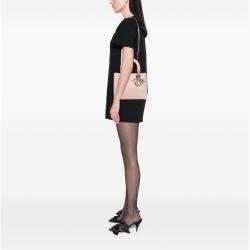 Pre Owned Dior Pink Medium Calfskin Cannage Stitched Lady Dior
