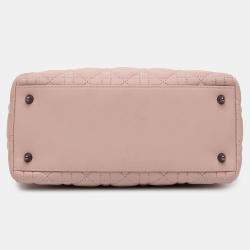 Pre Owned Dior Pink Medium Lambskin Cannage Lady Dior