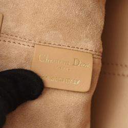 Pre Owned Christian Dior Toujours Medium Handbag Leather Beige