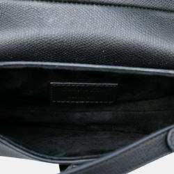 Pre Owned Dior Black Mini Grained Calfskin Saddle Bag