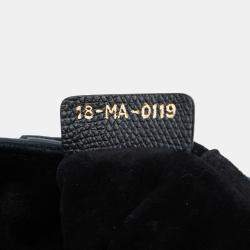 Pre Owned Dior Black Mini Grained Calfskin Saddle Bag