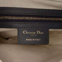 Pre Owned Dior Blue Oblique Canvas Saddle Bag