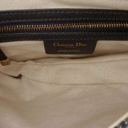 Pre Owned Dior Blue Oblique Canvas Saddle Bag