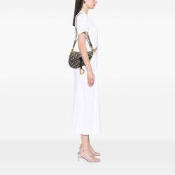 Pre Owned Dior Blue Oblique Canvas Saddle Bag