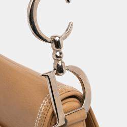Pre Owned Dior Brown Leather Saddle Bag