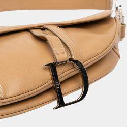 Pre Owned Dior Brown Leather Saddle Bag
