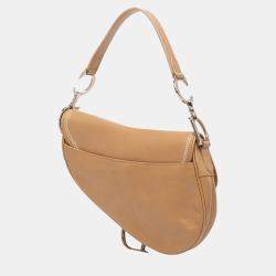 Pre Owned Dior Brown Leather Saddle Bag