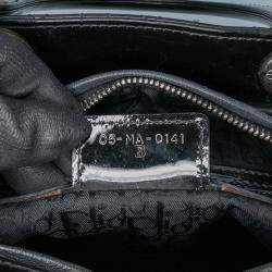 Pre Owned Dior Black Large Patent Cannage Lady Dior