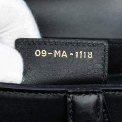 Pre Owned Dior Black Mini Leather Saddle Bag