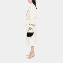 Pre Owned Dior Black Mini Leather Saddle Bag