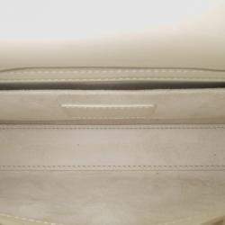 Pre Owned Dior White Small Patent Cannage Lady D Joy