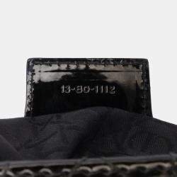 Pre Owned Dior Black Large Patent Cannage Lady Dior