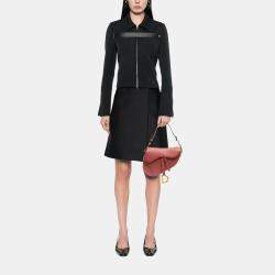Pre Owned Dior Red Smooth Calfskin Saddle Bag