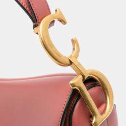 Pre Owned Dior Red Smooth Calfskin Saddle Bag