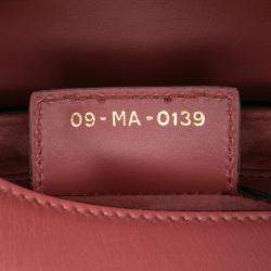 Pre Owned Dior Red Smooth Calfskin Saddle Bag