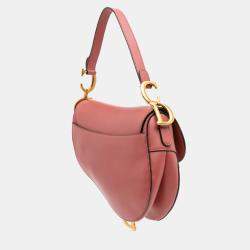 Pre Owned Dior Red Smooth Calfskin Saddle Bag