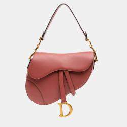 Pre Owned Dior Red Smooth Calfskin Saddle Bag