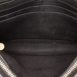 Pre Owned Dior Black Grained Calfskin Saddle Chain Pouch