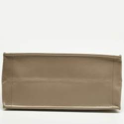 Pre Owned Dior Beige Archicannage Leather Medium Essential Tote