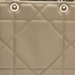 Pre Owned Dior Beige Archicannage Leather Medium Essential Tote