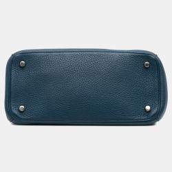 Pre Owned Dior Navy Blue Small Leather Be Dior Flap