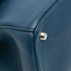 Pre Owned Dior Navy Blue Small Leather Be Dior Flap