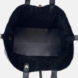 Pre Owned Dior Two Jules Tote Bag Black Calf Leather Size Large