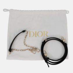 Pre Owned Dior Lady D-Joy Cannage 2-Way Bag Black Lambskin Size Micro
