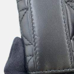 Pre Owned Dior Lady D-Joy Cannage 2-Way Bag Black Lambskin Size Micro