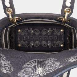 Pre Owned Dior Blue Medium Embroidered Canvas Cornely Lady D Lite