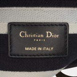Pre Owned Dior Blue Medium Embroidered Canvas Cornely Lady D Lite