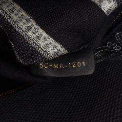 Pre Owned Dior Blue Medium Embroidered Canvas Cornely Lady D Lite