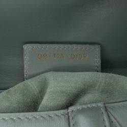 Pre Owned Dior Green Smooth Calfskin Saddle Bag