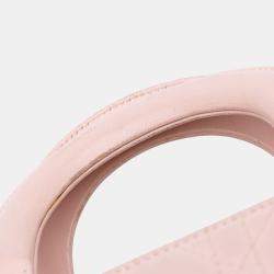 Pre Owned Dior Pink Mini Lambskin Cannage Lady Dior