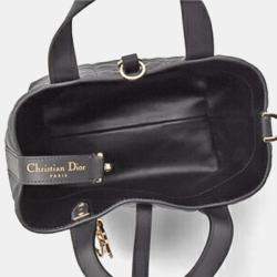 Pre Owned Christian Dior Toujours Vertical Small Tote Bag In Black Calfskin