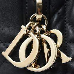 Pre Owned Christian Dior Toujours Vertical Small Tote Bag In Black Calfskin