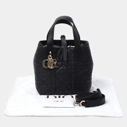 Pre Owned Christian Dior Toujours Vertical Small Tote Bag In Black Calfskin