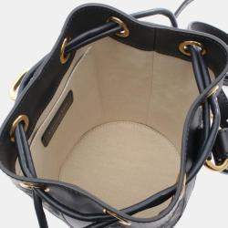Pre Owned Christian Dior Dior Oblique Backpack Canvas And Leather Navy/Gray