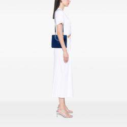 Pre Owned Dior Blue Medium Lambskin Cannage Lady Dior