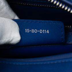 Pre Owned Dior Blue Medium Lambskin Cannage Lady Dior