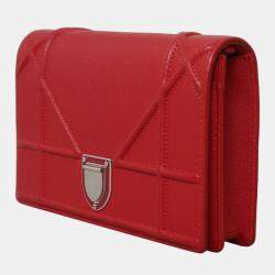 Pre Owned Diorama Wallet On Chain Pouch Bag