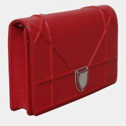 Pre Owned Diorama Wallet On Chain Pouch Bag
