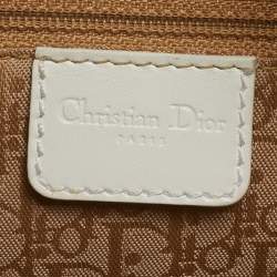 Pre Owned Dior White Leather Street Chic Columbus Avenue Shoulder Bag
