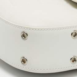 Pre Owned Dior White Leather Street Chic Columbus Avenue Shoulder Bag