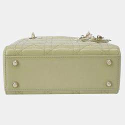 Pre Owned Dior Green Mini Patent Cannage Lady Dior