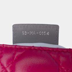 Pre Owned Dior Pink Large Bicolor Lambskin Cannage Lady Dior